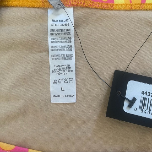 Sexy Forplay Swimsuit Abstract 60’s 70’s Pop Psychedelic Bright Print - Picture 6 of 11